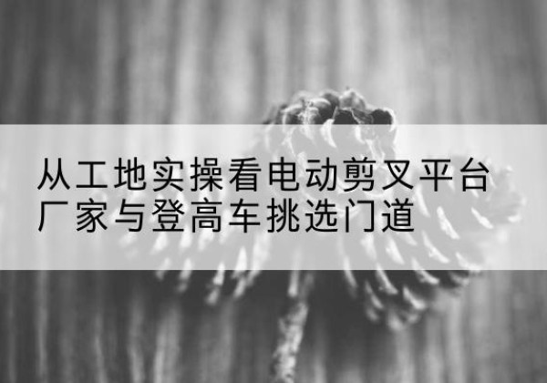 田林电动剪叉升降平台厂家-从工地实操看电动剪叉平台厂家与登高车挑选门道
